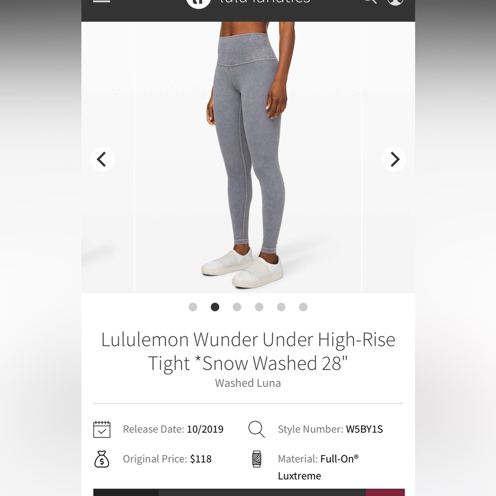 Lululemon Wunder under